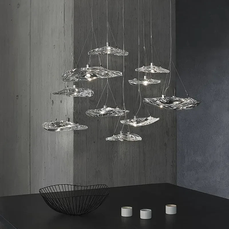 Afralia™ Modern LED Staircase Pendant Chandelier for Living Room Dining Bar Bedroom