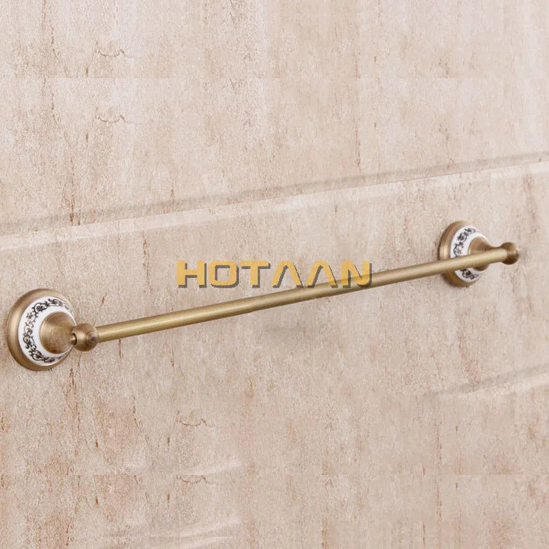 Afralia™ Brass Bathroom Accessories Set: Robe hook, Paper Holder, Towel Bar, Soap Basket