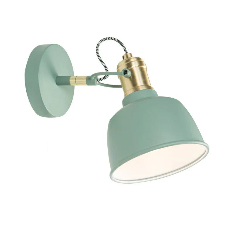 Afralia™ Rotatable Metal Wall Lamp E27 Bedside Macaroon Light Fixture