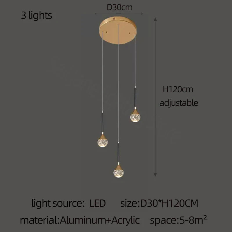 Afralia™ Spherical Loft Chandelier | Modern Nordic Living Room Lighting