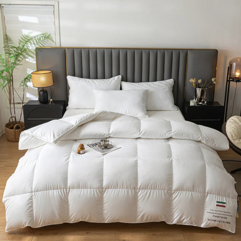 Afralia™ Luxury Goose Down Duvet for Winter, Queen King Size, Five Star Hotel Quality