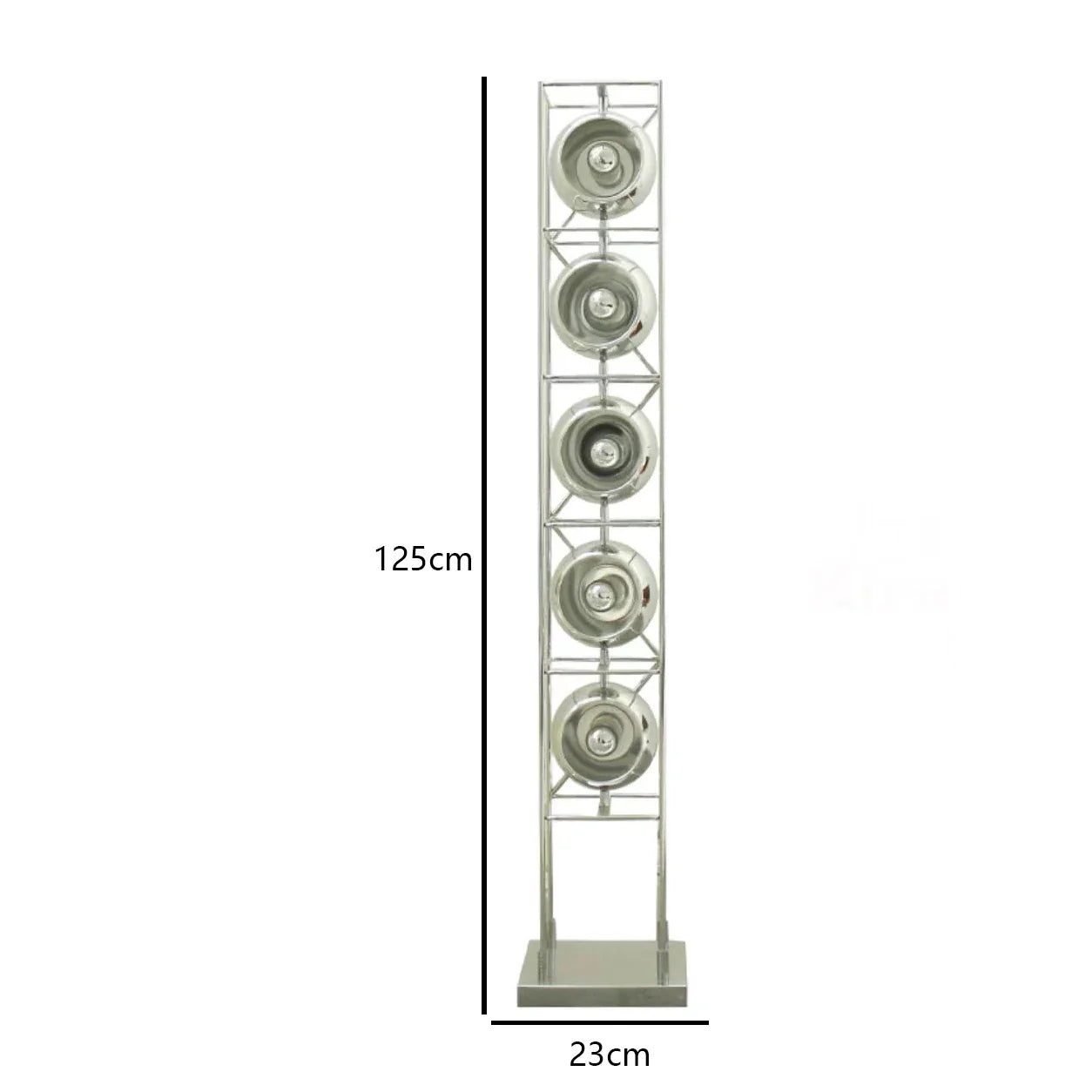 Afralia™ Minimalist Chrome LED Floor Lamp Metal Art Decoration