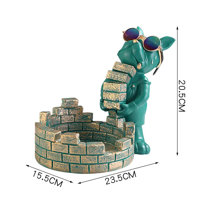 Afralia™ Dog Statue Resin Art Sculpture Figurine Home Study Decoration Ornament