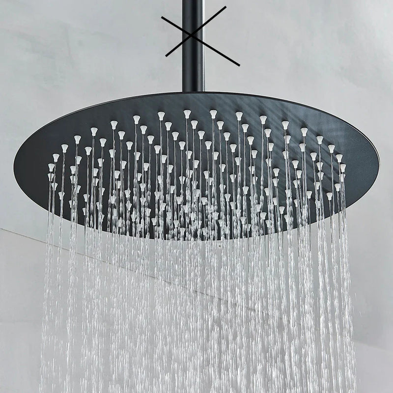 Afralia™ Ultrathin Round Rainfall Shower Head for Luxury Bath Experience