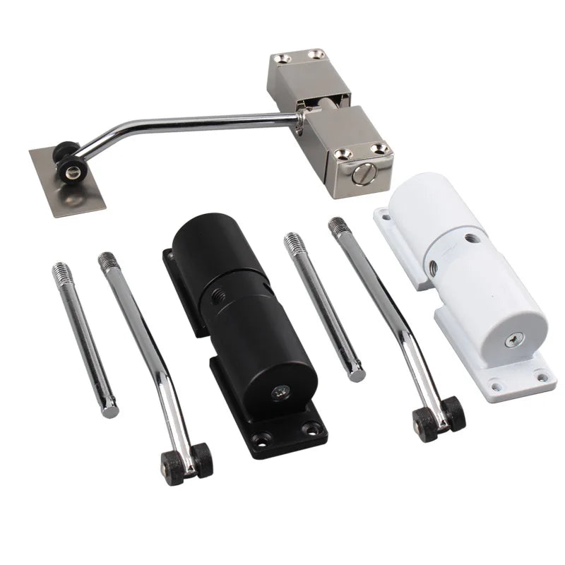 Afralia™ Outdoor Gate Closer Adjustable Spring Loaded Surface Mount - Black