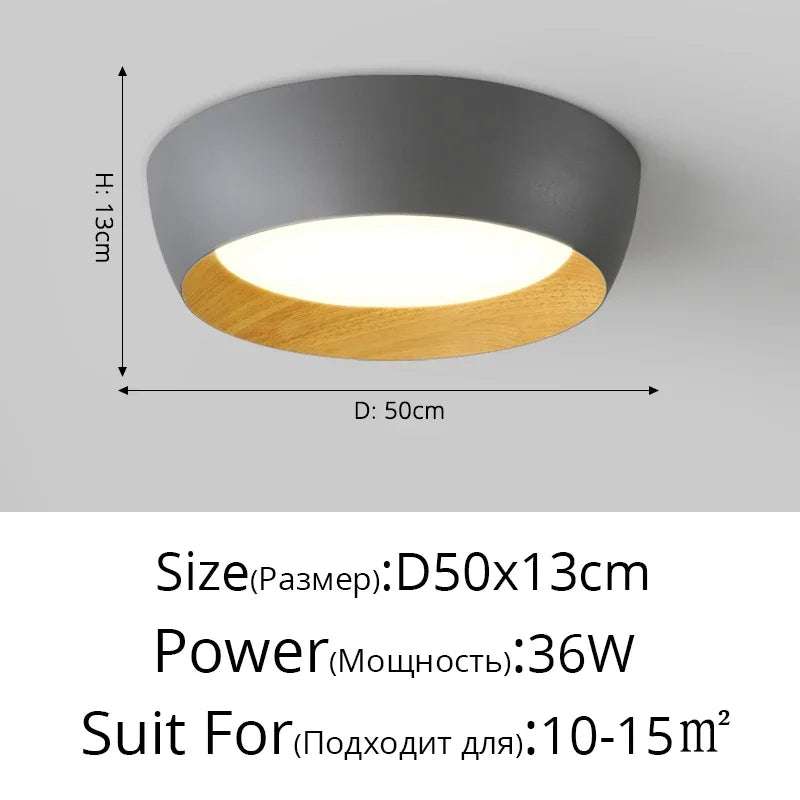 Afralia™ Nordic LED Ceiling Lamp for Living Room Bedroom, Surface Mounted Luminaire