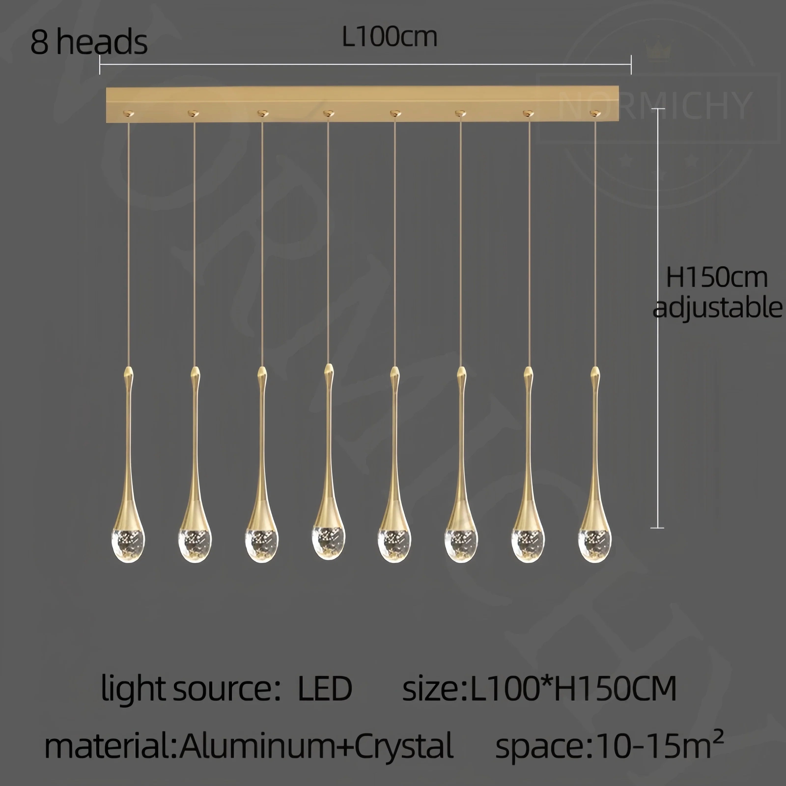 Afralia™ Golden Black Crystal Chandelier for Dining Room, Bedroom, and Living Room