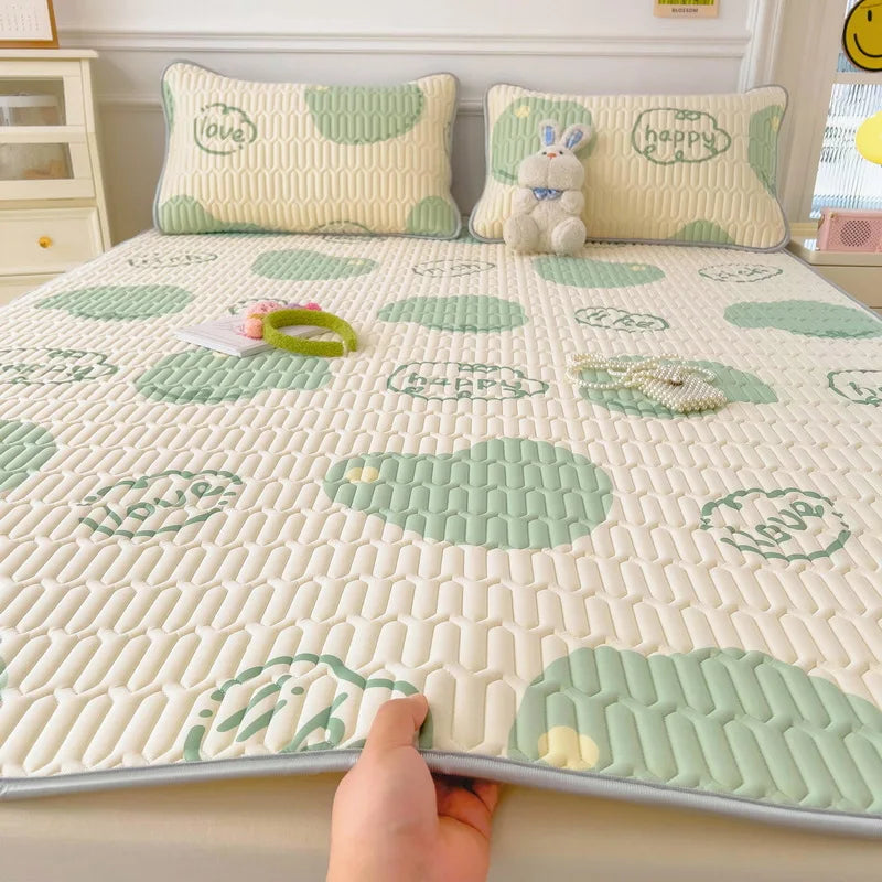 Afralia™ Super Thick Latex Queen Mattress Pad for Cool Summer Nights