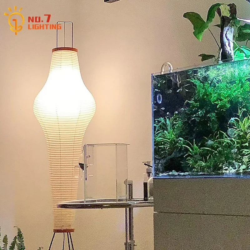 Afralia™ Japanese Zen Art Floor Lamp for Living Room Bedroom Study Loft