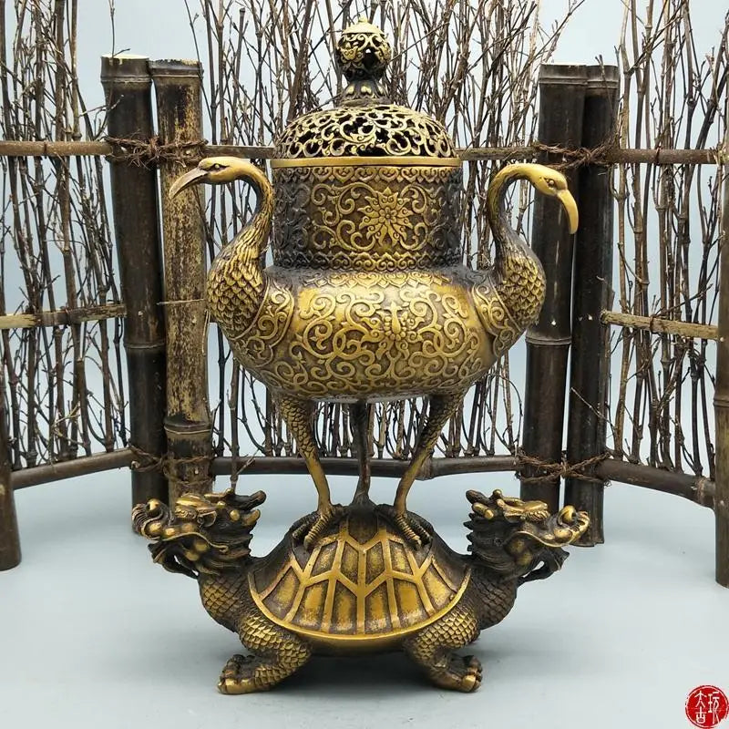 Afralia™ Dragon Tortoise Crane Incense Burner Collection for Home Decoration