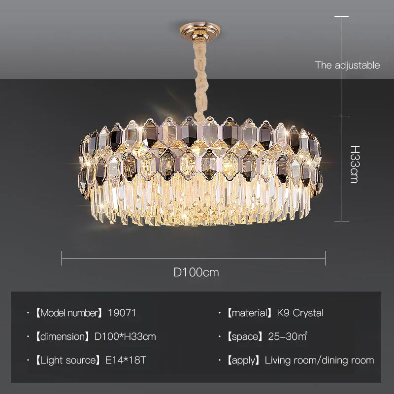 Afralia™ Crystal Chandelier: Postmodern Living Room Dining Bedroom Lamp, Luxury & Creative