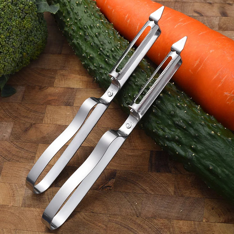 Afralia™ Stainless Steel Peeler: Multi-functional Kitchen Gadget with Easy-to-Clean Thickened Handle.