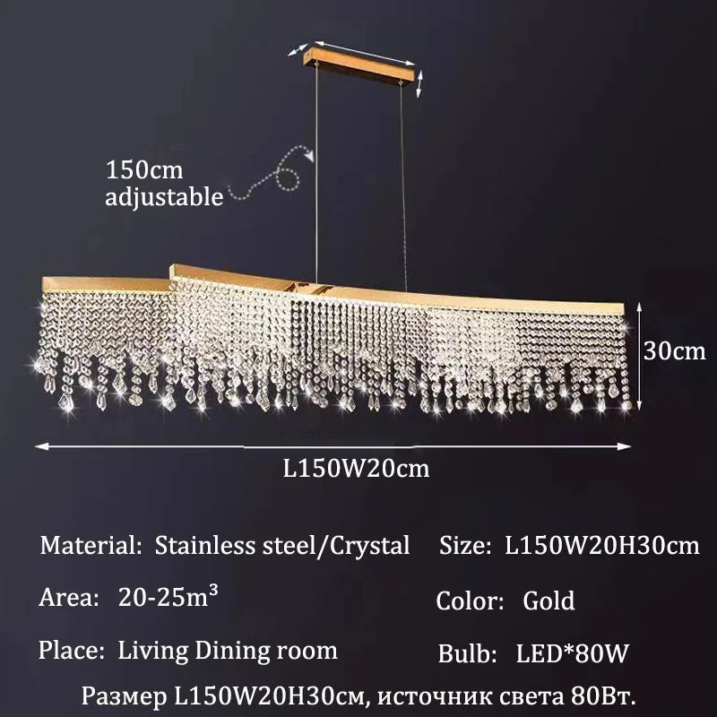 Afralia™ Crystal Ceiling Chandelier Light Fixture for Elegant Home Dining.
