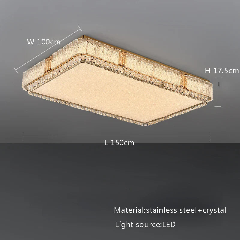 Afralia™ Glass Crystal LED Ceiling Lamp Modern Minimalist Home Décor Light Fixtures