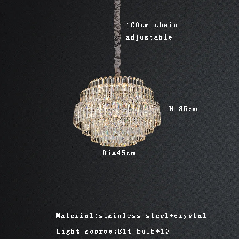 Afralia™ Round Silver Crystal Pendant Lights Creative Lighting 2025 - Home Decor Bedroom Renovated House