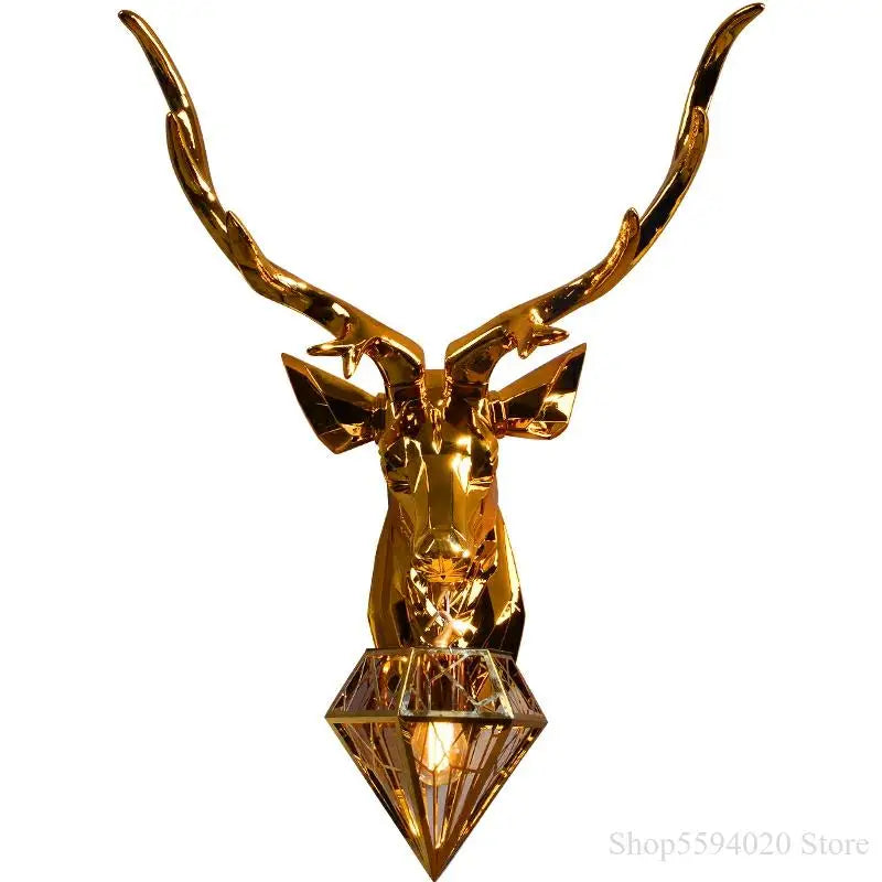 Afralia™ Retro Deer LED Wall Light: Vintage Wall Sconce Luminaria De Parede Fixture.