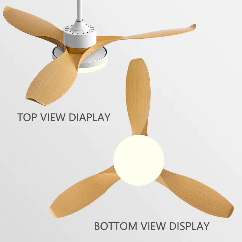 Afralia™ 52" DC Ceiling Fan with 3 ABS Blades and 60W LED Light, Remote Control