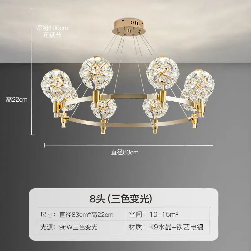 Afralia™ Crystal Chandelier: Dandelion Design for Luxe Living Room, Dining, or Master Bedroom