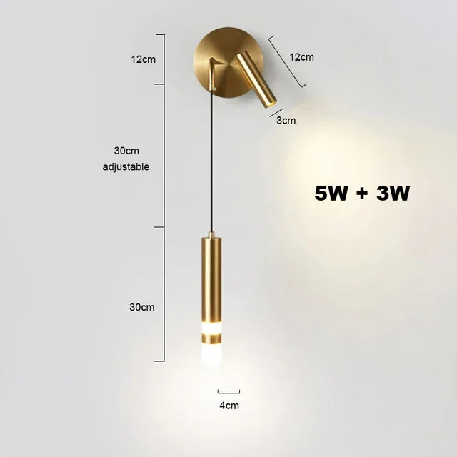 Afralia™ Modern LED Headboard Wall Lamp for Living Room Decor and Aisle Lighting