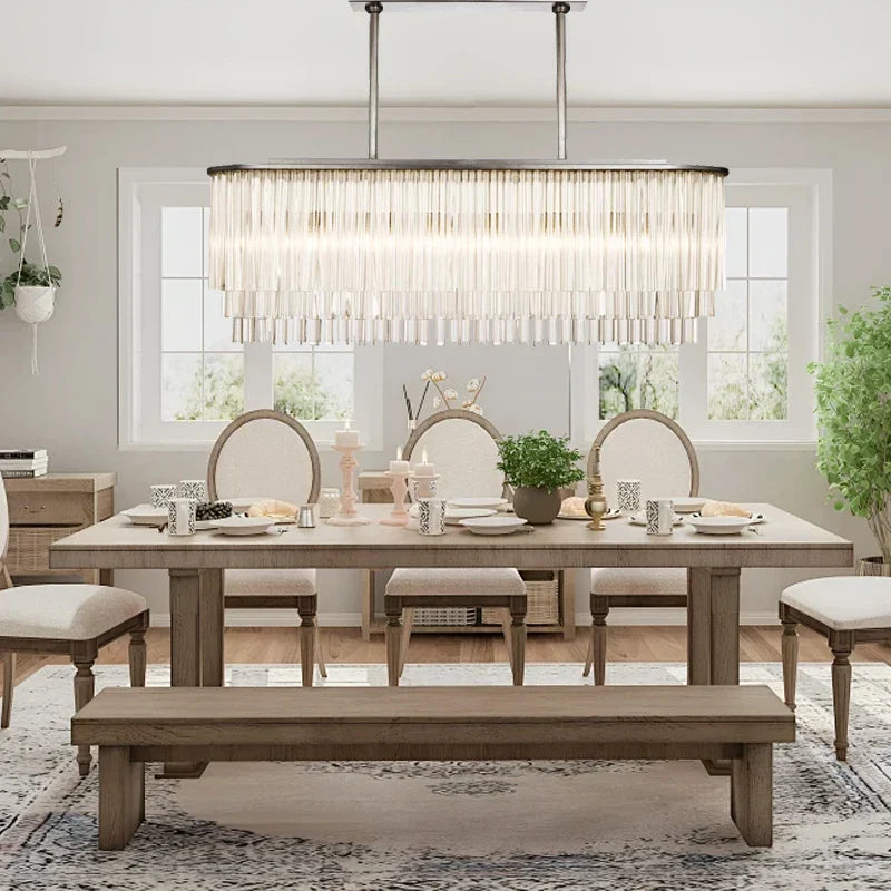 Afralia™ Classic Crystal Bar Chandelier for Hotel Dining Decor