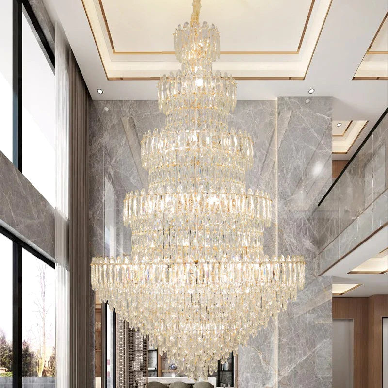 Afralia™ Luxury Crystal Chandelier: Modern European Style Main Dining Room & Living Room Lighting