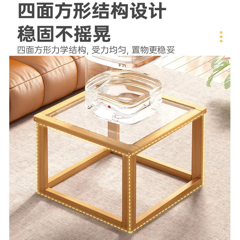 Afralia™ Modern Glass Coffee Table Set for Small Apartment Living Room