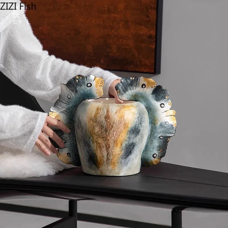 Afralia™ Butterfly Wings Vase: Artificial Flowers Desk Decor for Aesthetic Room Flowers