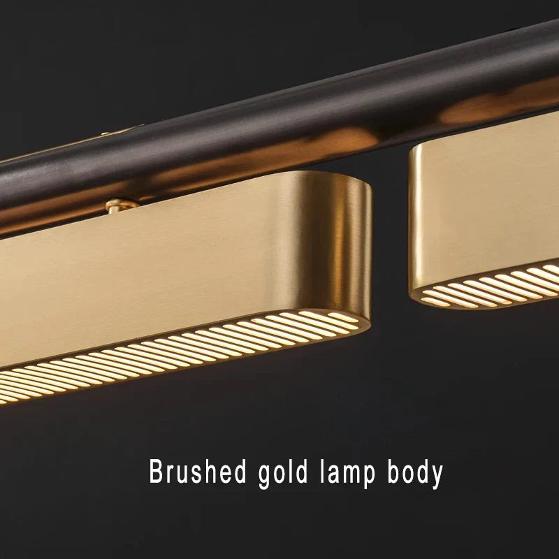 Afralia™ Nordic Gold Stainless Steel Chandelier for Modern Dining Table Decor