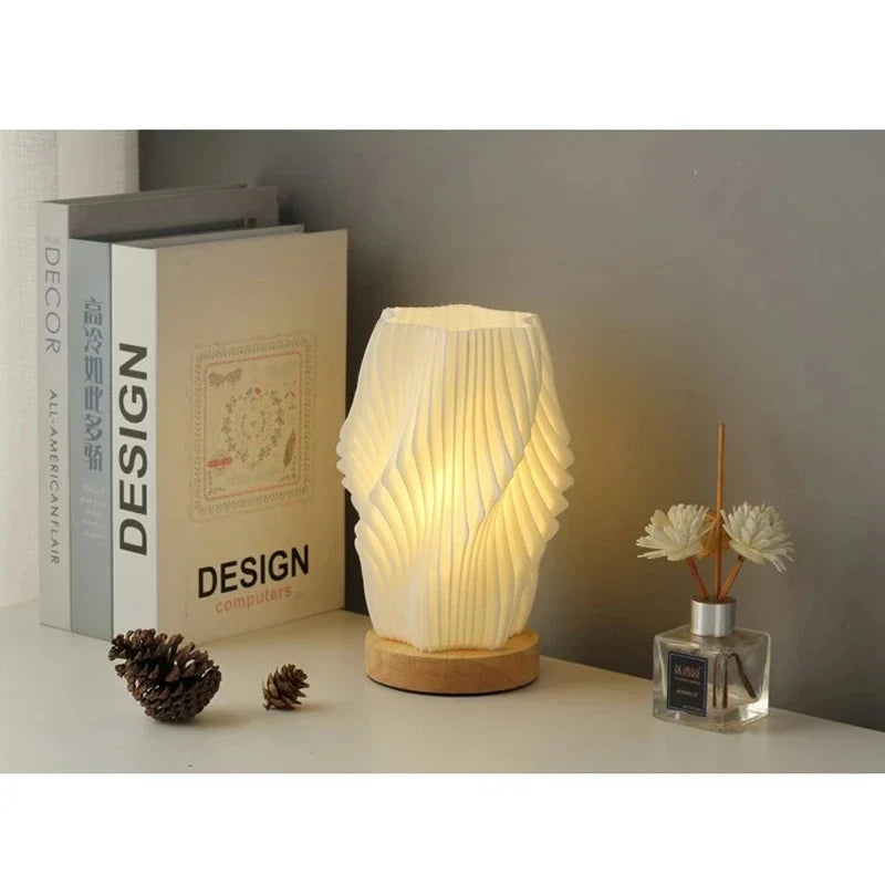Afralia™ Nordic Girl Bedside Desk Light: USB Dimming Decorative Night Light