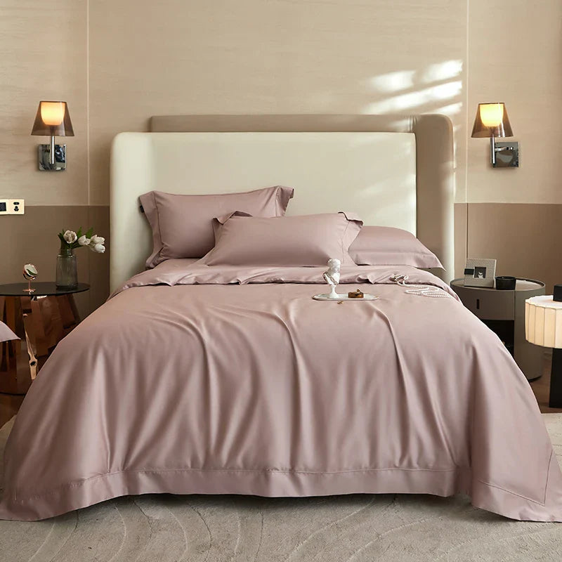 Afralia™ Luxury 1400TC Egyptian Cotton Bedding Set in Silky Black