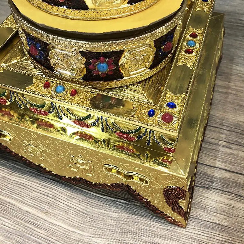 Afralia™ Eight Auspicious Buddha Alloy Plates for Temple Worship and Meditation