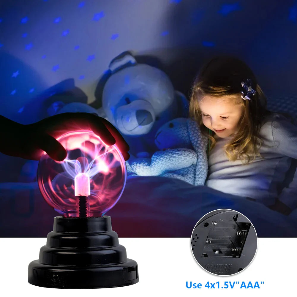 Afralia™ Magic Plasma Ball Lamp Electric Night Light Touch Atmosphere Table Lights.