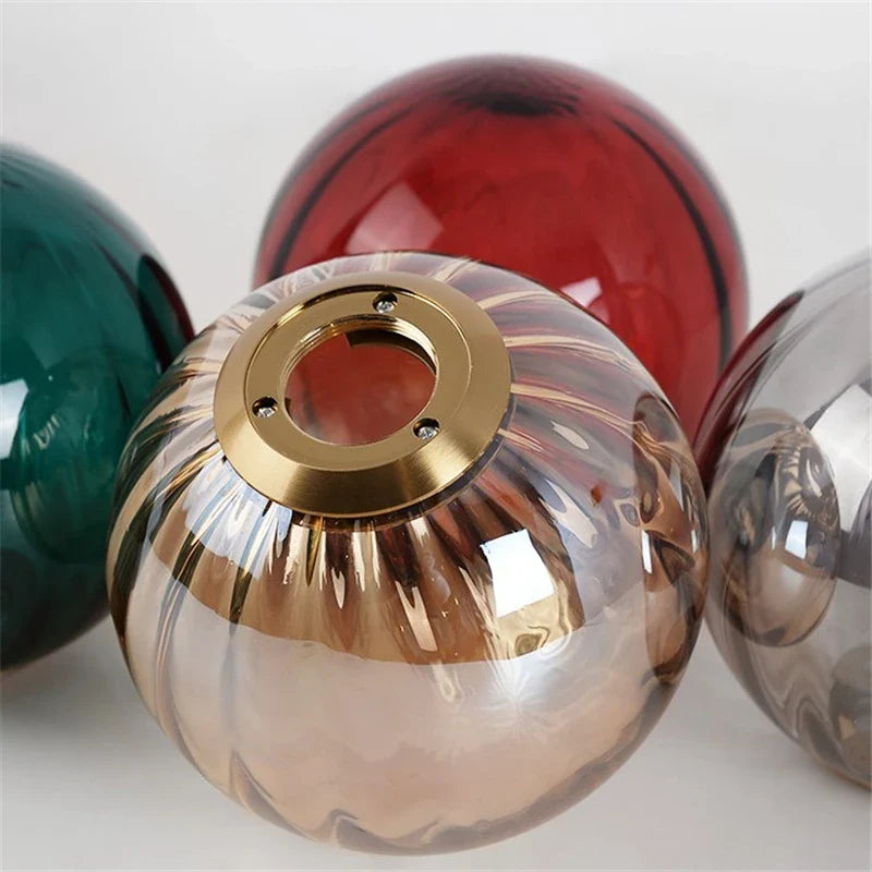 Afralia™ Wave Glass Ball LED Pendant Lamp for Living Room & Kitchen