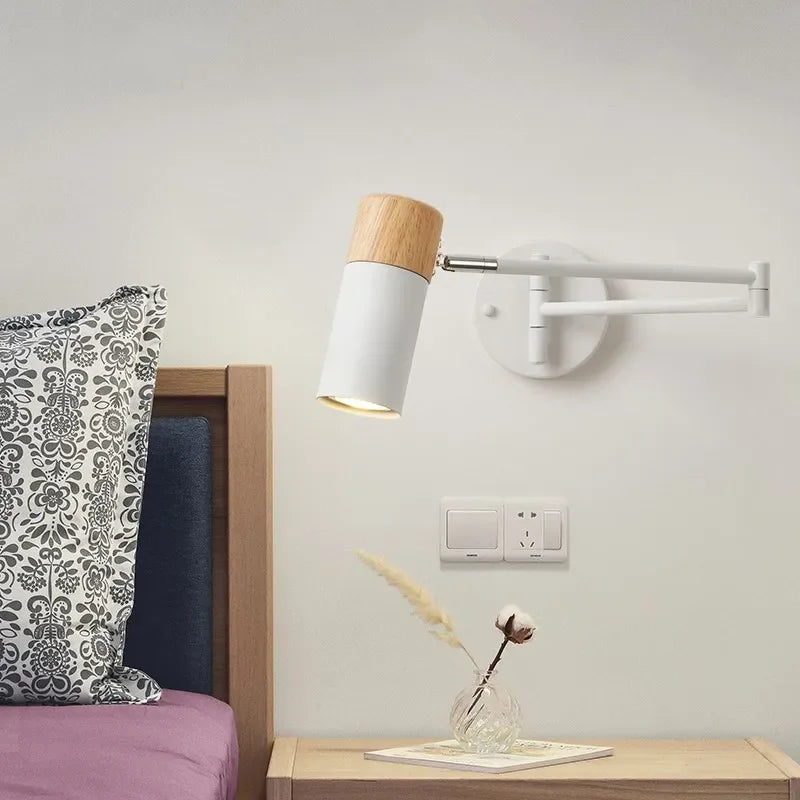 Afralia™ Nordic LED Adjustable Modern Wall Lamp - Illuminate Your Study Room with Style