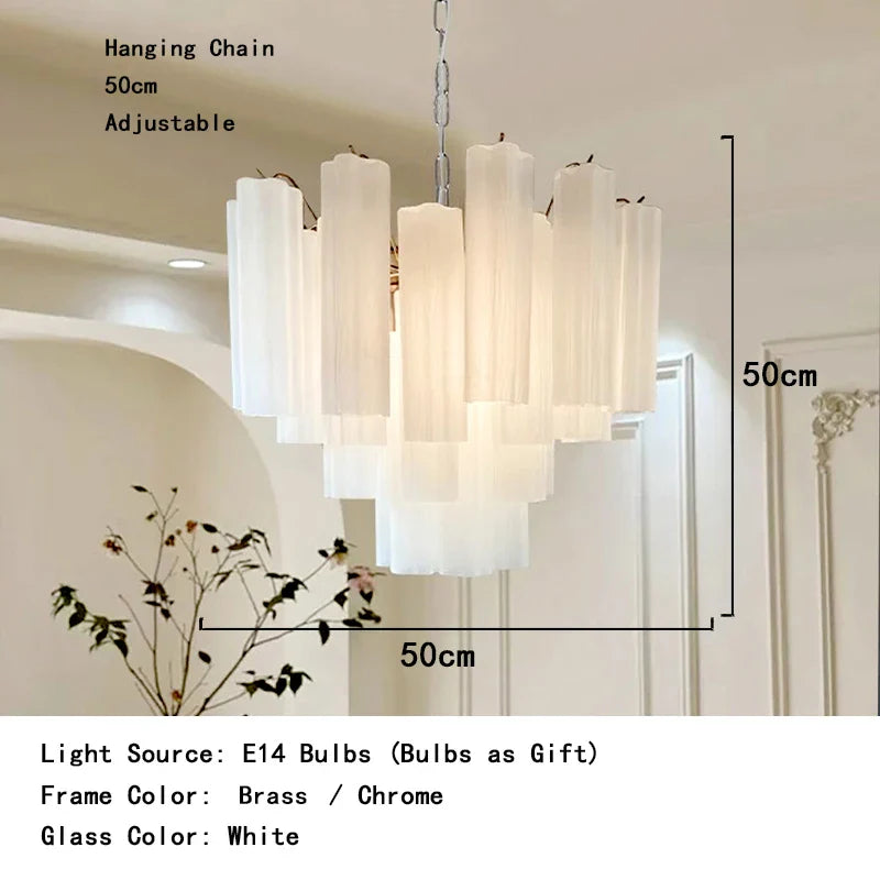 Afralia™ Frosted Glass LED Chandelier - European Style Lighting for Home and Restaurant