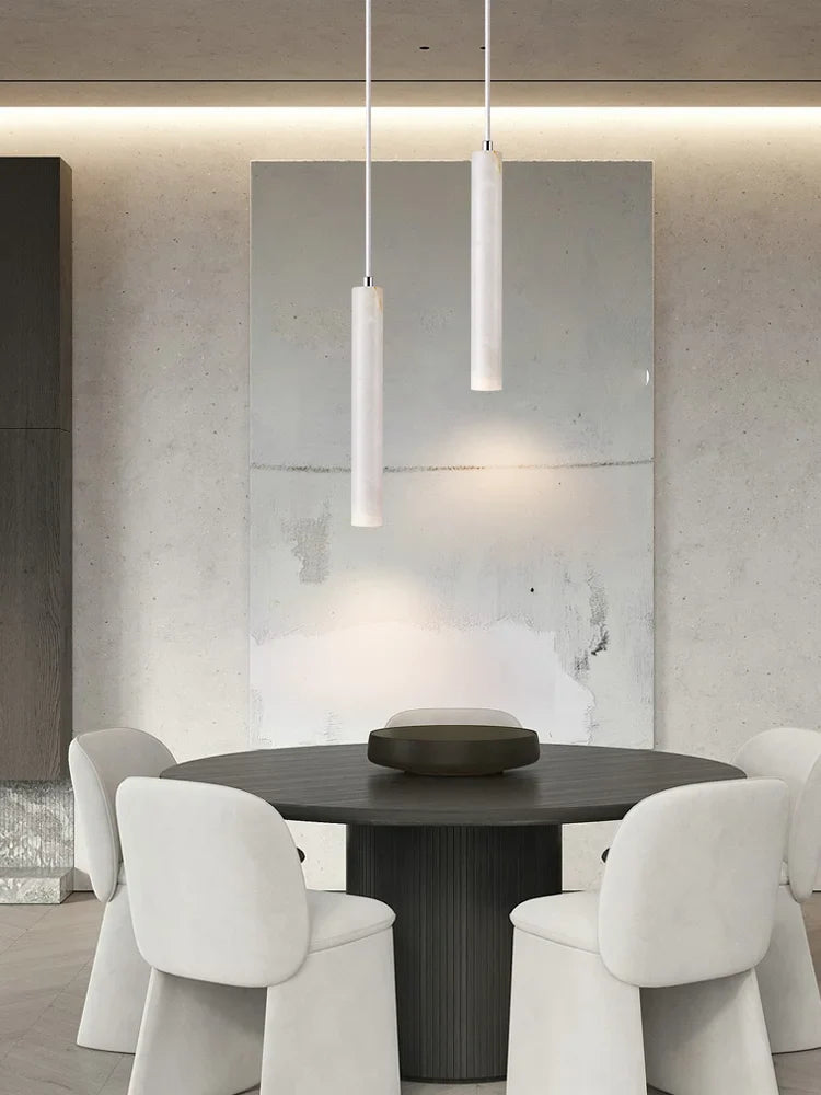 Afralia™ Wood Tube Pendant Lamp: Japanese Style Modern Chandelier for Bedroom, G9 Replaceable Bulbs
