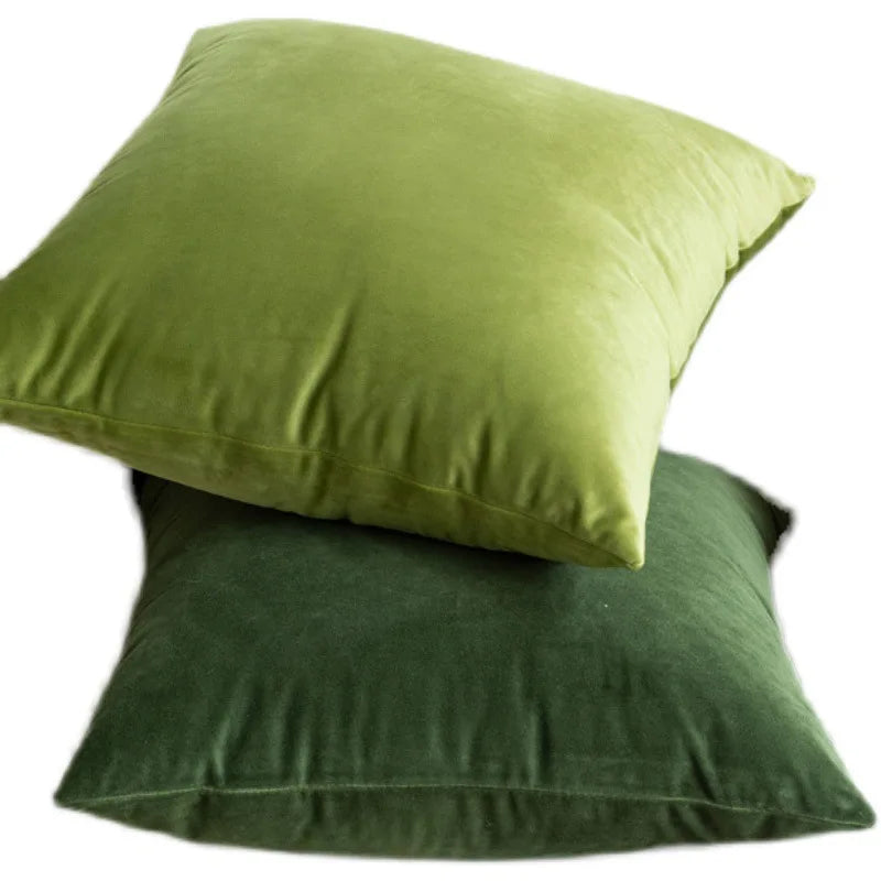 Afralia™ Green Velvet Pillow Case 45X45CM – Luxury Nordic Home Decor