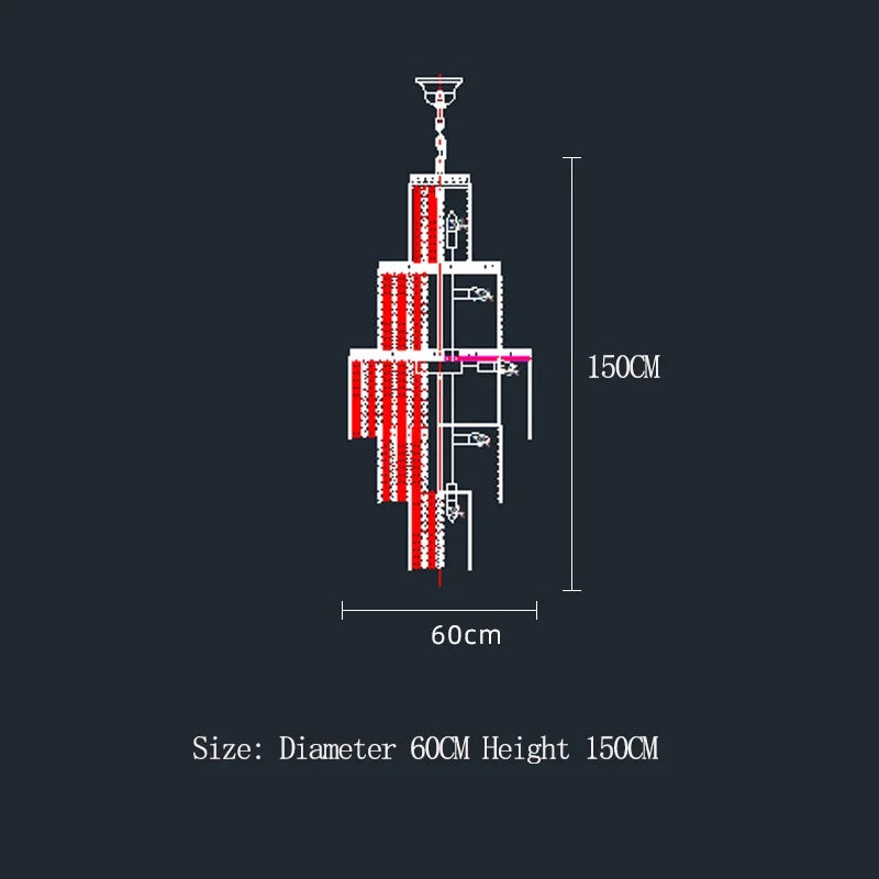 Afralia™ Large Golden Crystal Chandelier for Modern Luxury High Ceilings