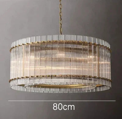 Afralia™ Gold Double Layer Ring Crystal Pendant Light for Bedroom Dining Living Room