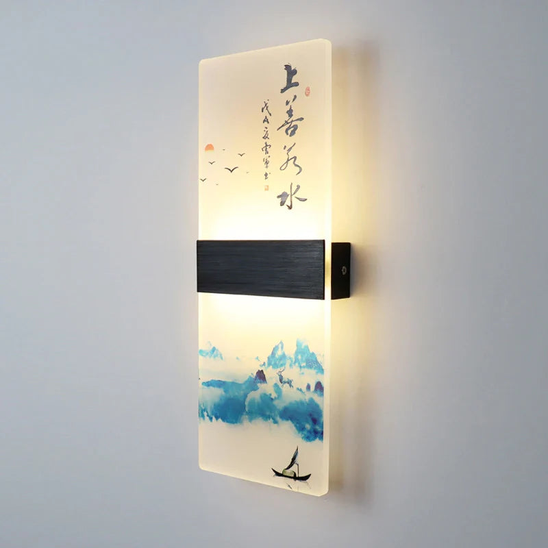 Afralia™ Acrylic Shade LED Square Wall Lamp for Home Decor