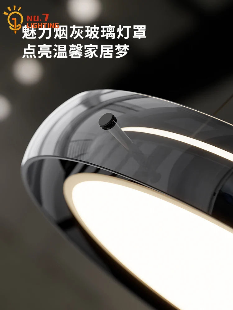 Afralia™ Minimalist Glass Pendant Light LED for Bedroom Living Room Cafe