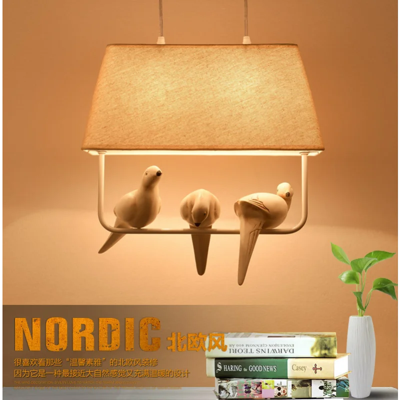 Afralia™ Nordic Bird Chandelier: Industrial Style Pendant Lamp for Bar, Bedroom, and Kids Room