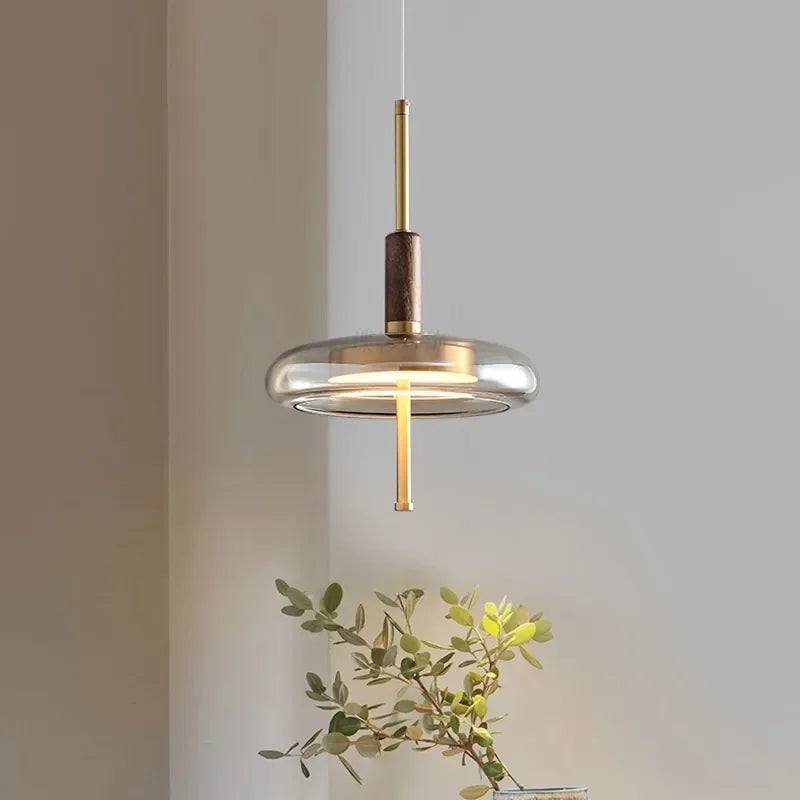 Afralia™ Nordic Loft Glass Pendant LED Light: Modern Home Decor & Kitchen Dining Room Lamp