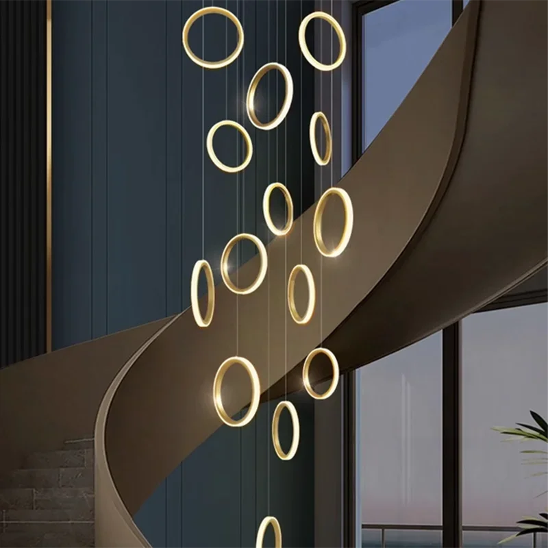 Afralia™ Nordic LED Chandelier: Modern Luxury Lighting for Home Decor, Living Room, Dining Room & Stairway