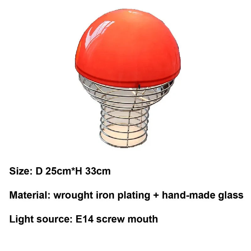 Afralia™ Glass Table Lamp Homestay Retro Decoration Bedside Living Room Children's Bedroom