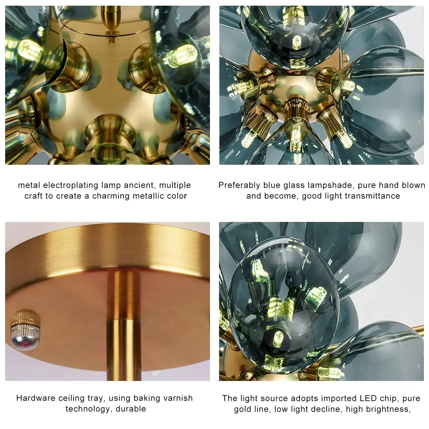 Afralia™ Glass Ball LED Pendant Lights - Modern Designer Kitchen Dining Room Lamp