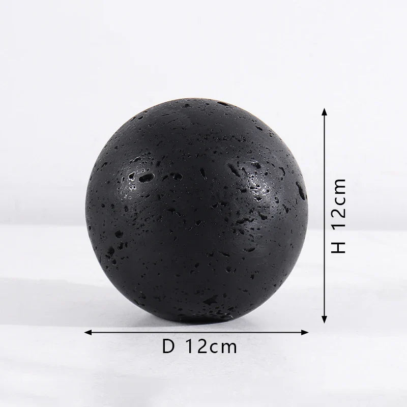 Afralia™ Marble Sphere Ball: Vintage Travertine Stone Decorative Centerpiece Ball