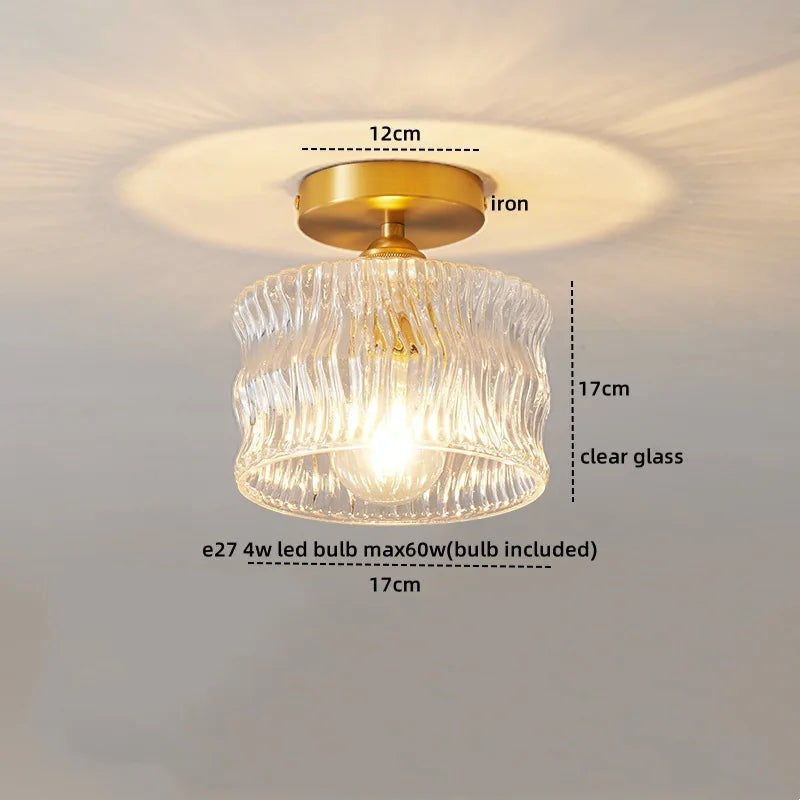 Afralia™ LED Glass Ceiling Lamp for Interior Decor