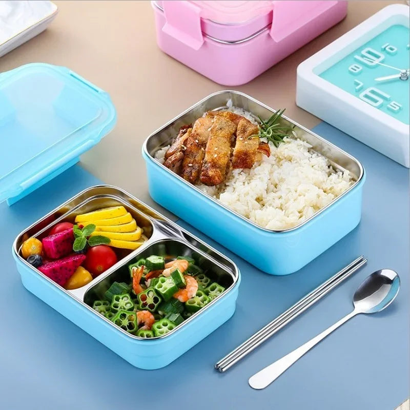 Afralia™ Stainless Steel Bento Box Lunch Container for Kids and Students