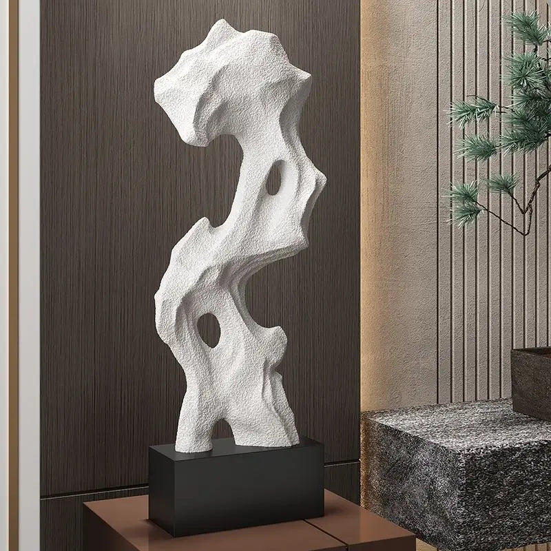 Afralia™ Taihu Stone Ornament Sculpture for Simple Living Room Décor & Housewarming Gift